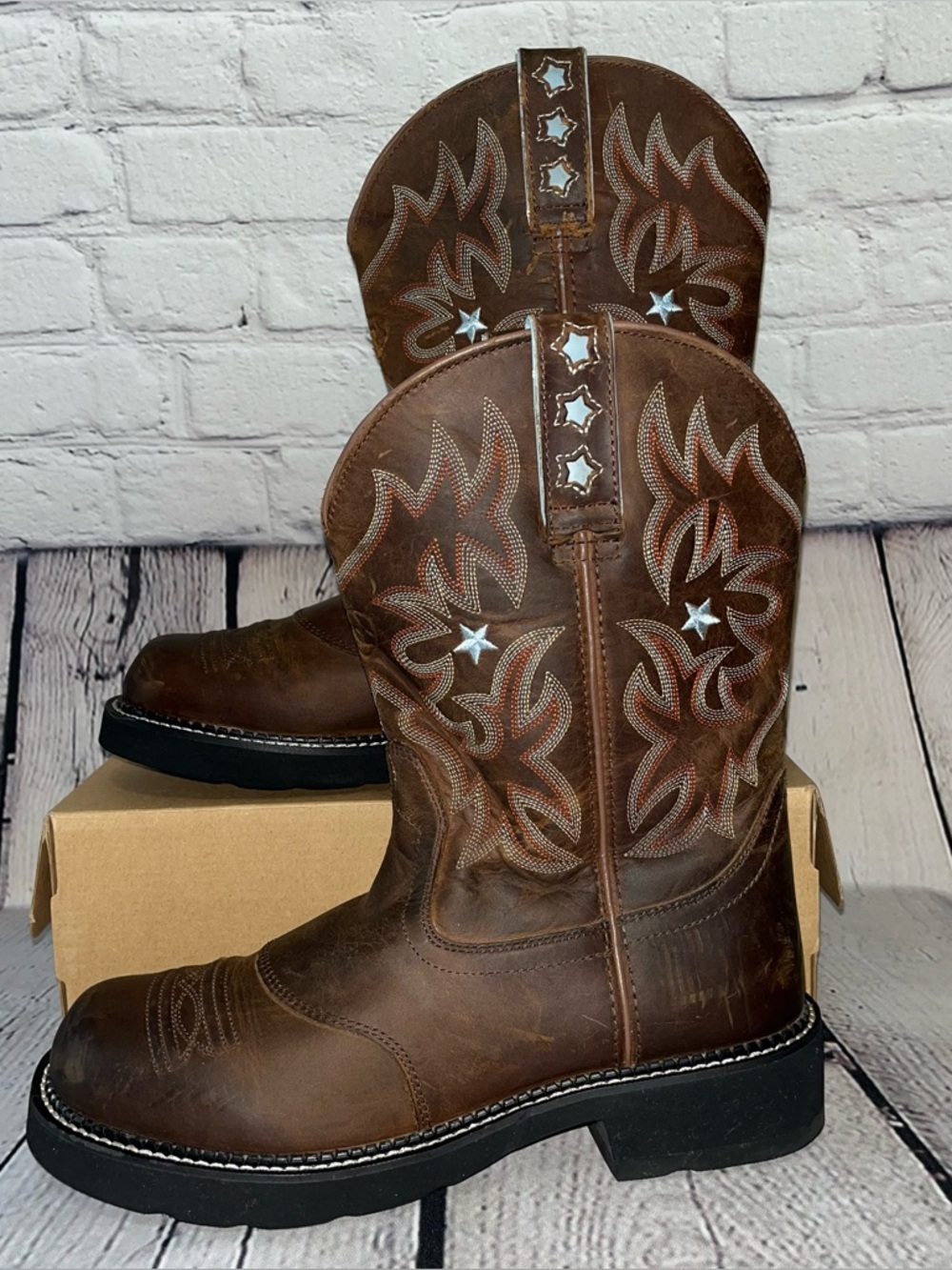 Ariat Women’s Probaby Performance Western Brown Leather Cowboy Boots